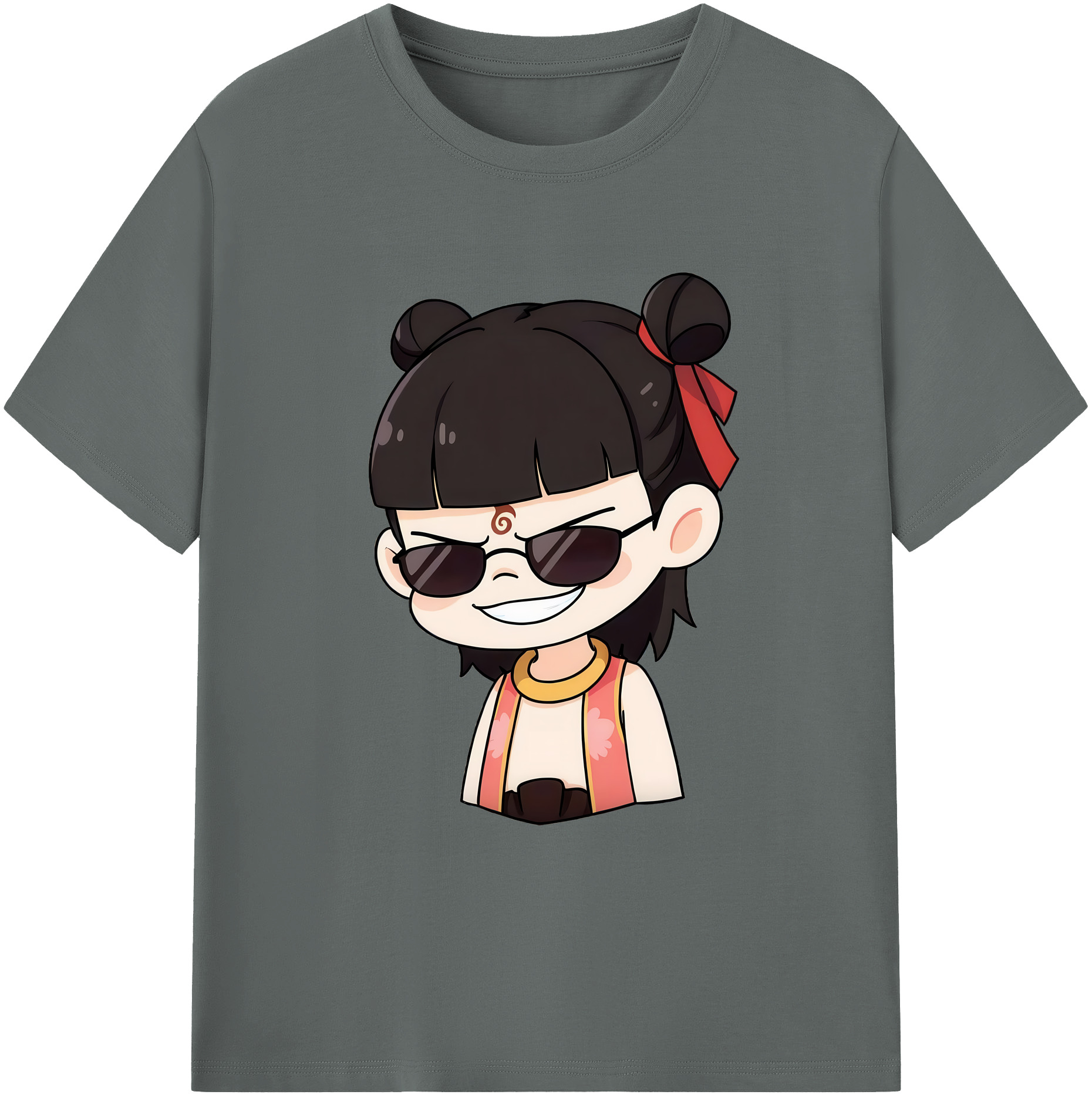 （画像用） Ne Zha 2 ナタ 魔童の大暴れ 綿100％ メンズ半袖Tシャツ｜肌触りやわらか＆通気性